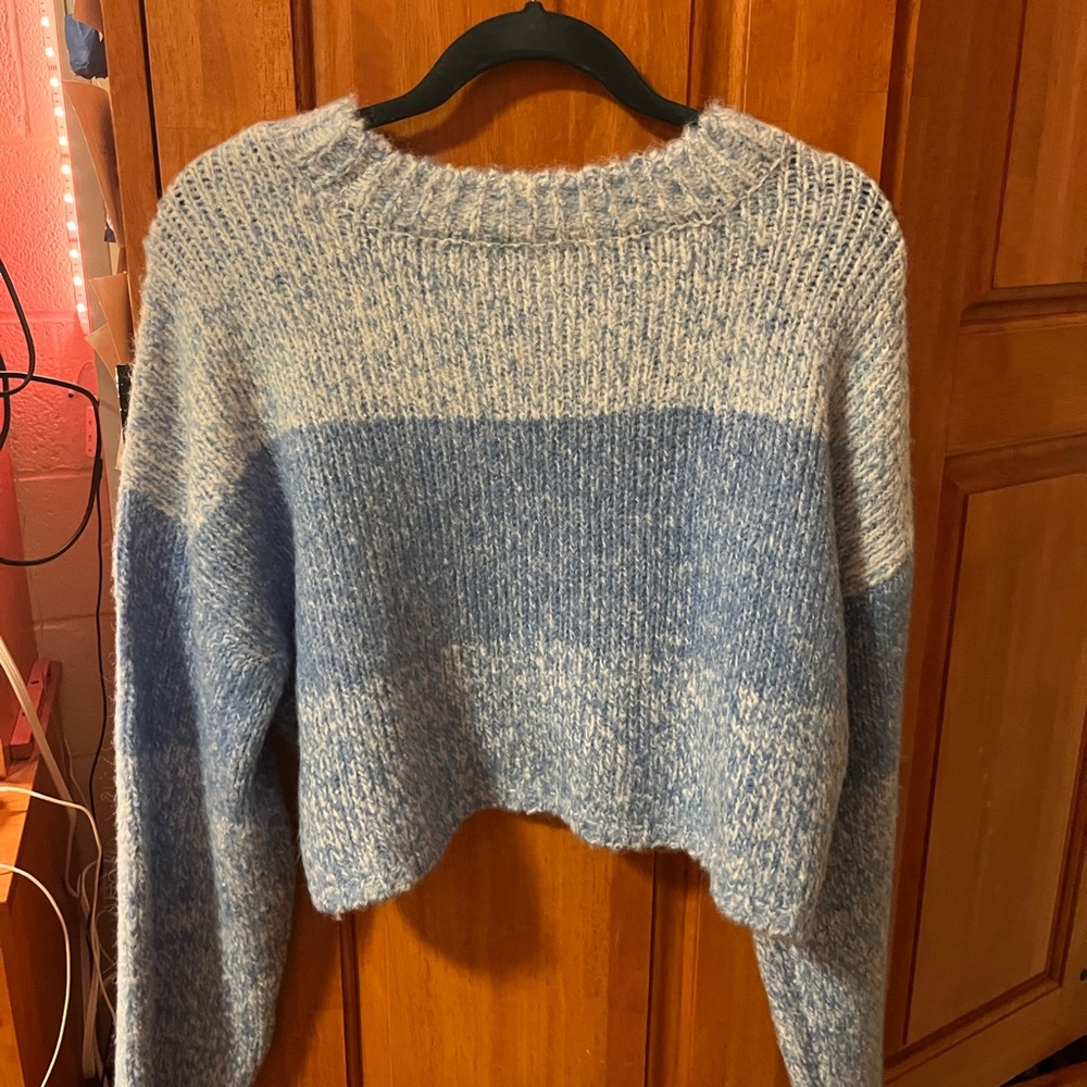 Blue Stripped Garage Sweater